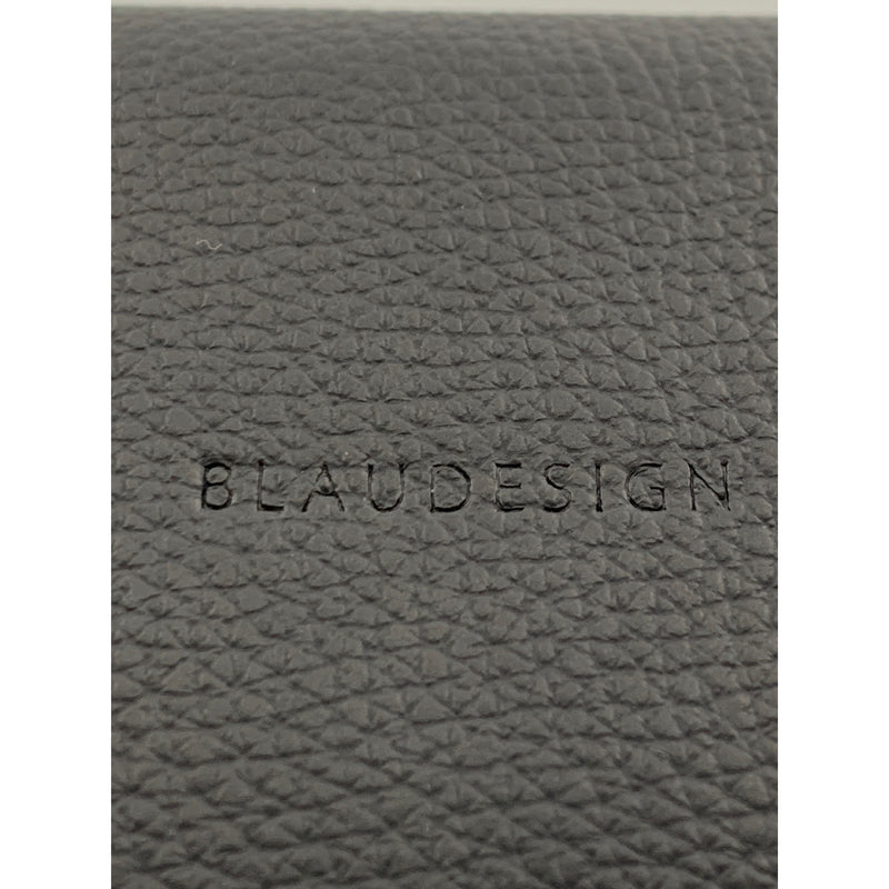 BLAUDESIGN/Trifold Wallet/BLK/Leather/Plain