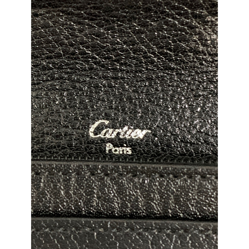 Cartier/Long Wallet/BLK/Leather