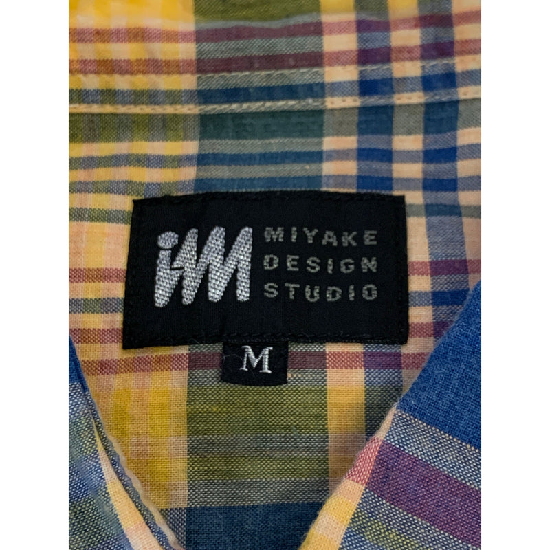 ISSEY MIYAKE/LS Shirt/M/ORN/Cotton/Plaid