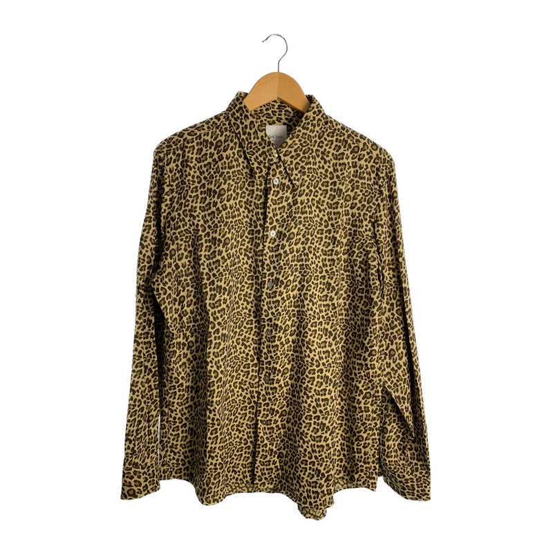 Paul Smith/LS Shirt/L/YEL/Cotton/Leopard