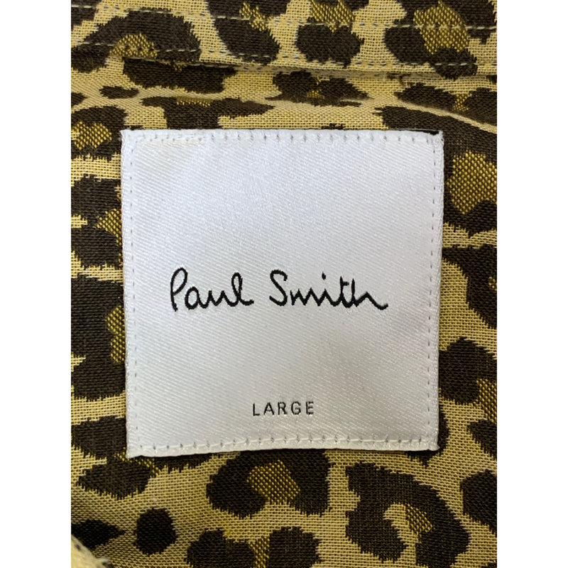 Paul Smith/LS Shirt/L/YEL/Cotton/Leopard