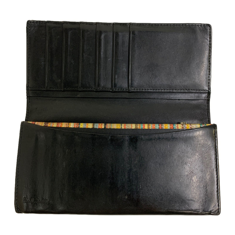 Paul Smith/Long Wallet/BLK/Leather/Plain