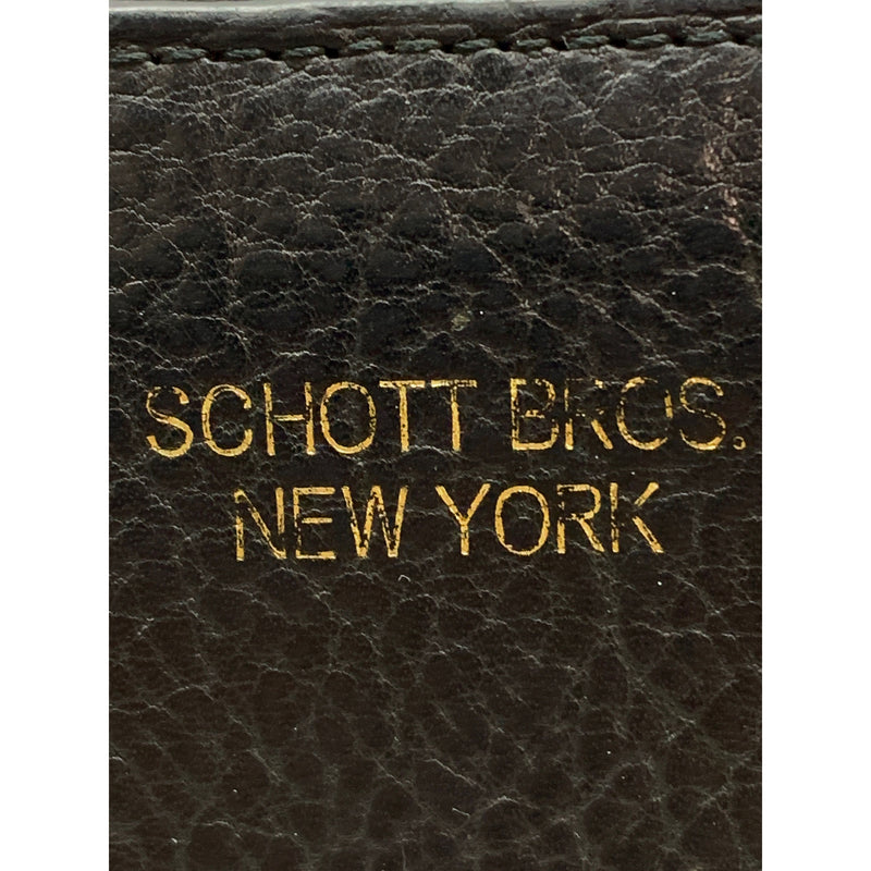 Schott/Bifold Wallet/BLK/Leather