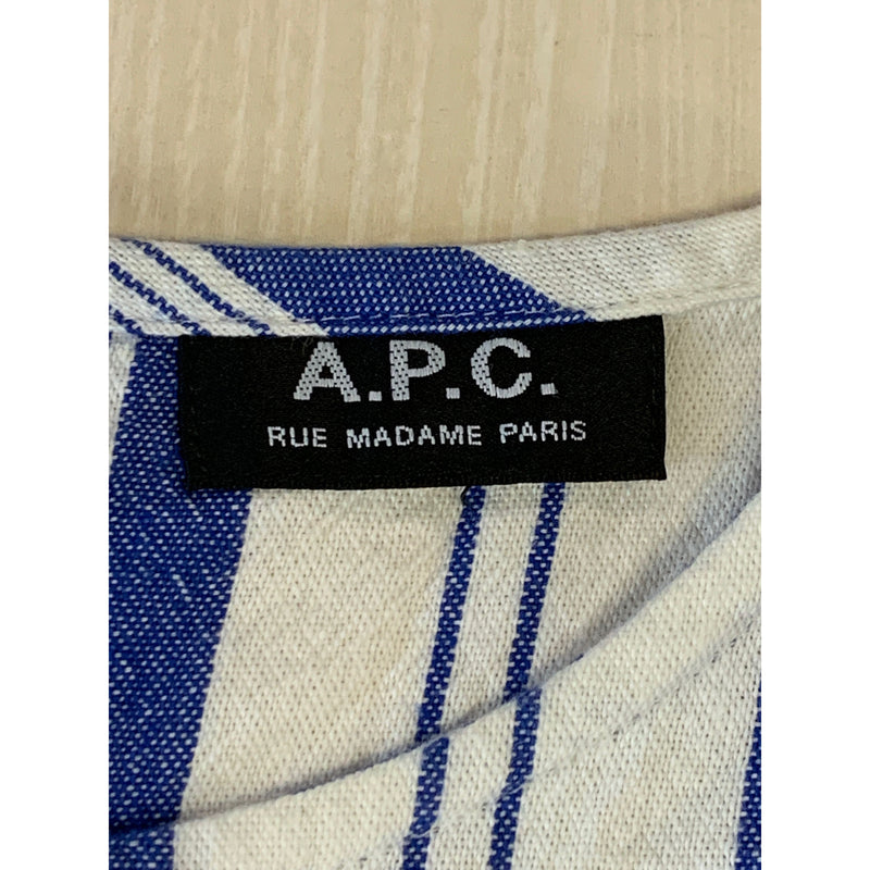 A.P.C./SS Dress/BLU/Cotton/All Over Print