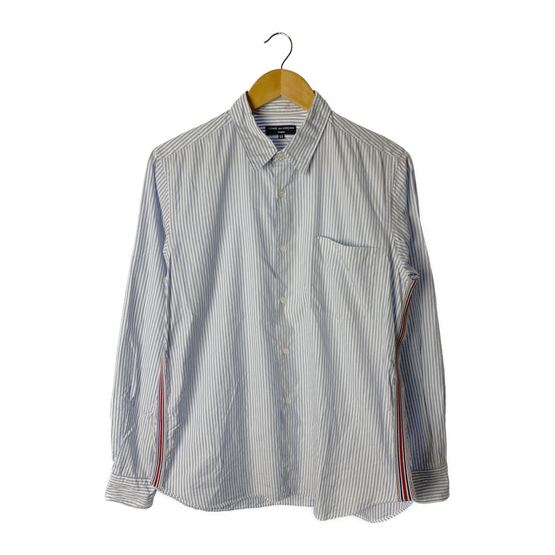 COMME des GARCONS HOMME/LS Shirt/XS/BLU/Cotton/Stripe