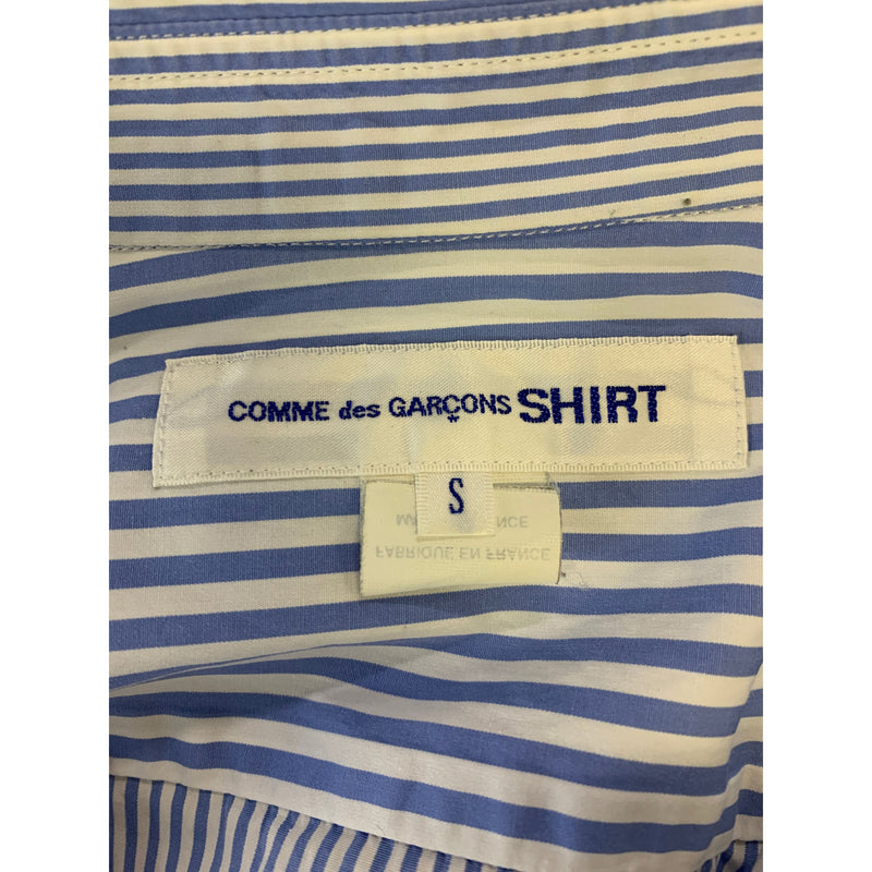 COMME des GARCONS SHIRT/SS Shirt/S/BLU/Cotton/Stripe