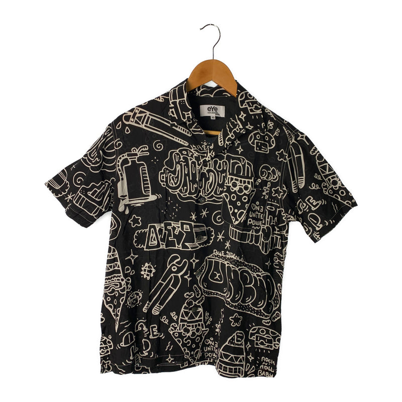 eYe COMME des GARCONS JUNYA WATANABE MAN/Hawaiian Shirt/XS/BLK/Rayon/All Over Print