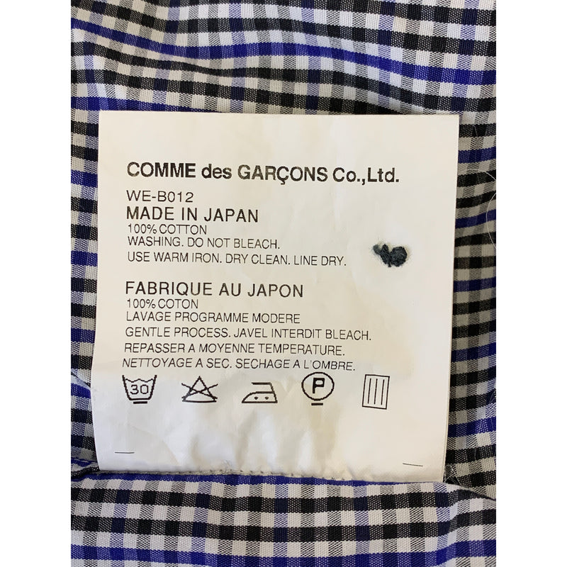 JUNYA WATANABE COMME des GARCONS MAN/LS Shirt/S/BLU/Cotton/Plaid
