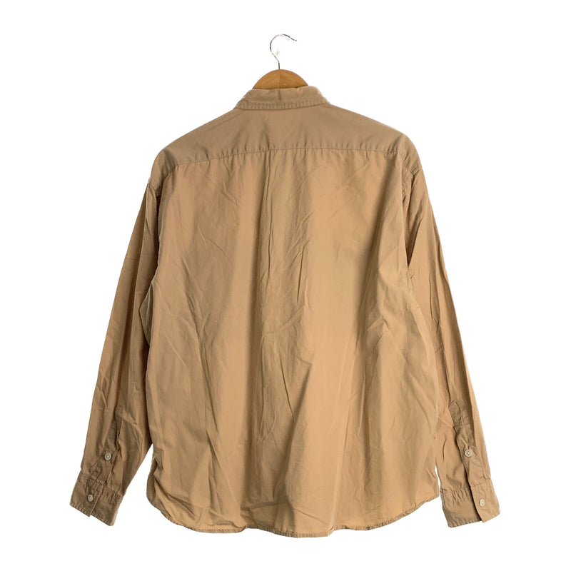 Porter Classic/LS Shirt/M/BEG/Cotton/Plain