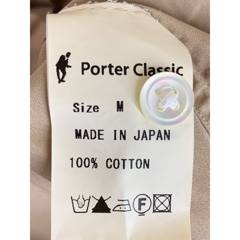 Porter Classic/LS Shirt/M/BEG/Cotton/Plain
