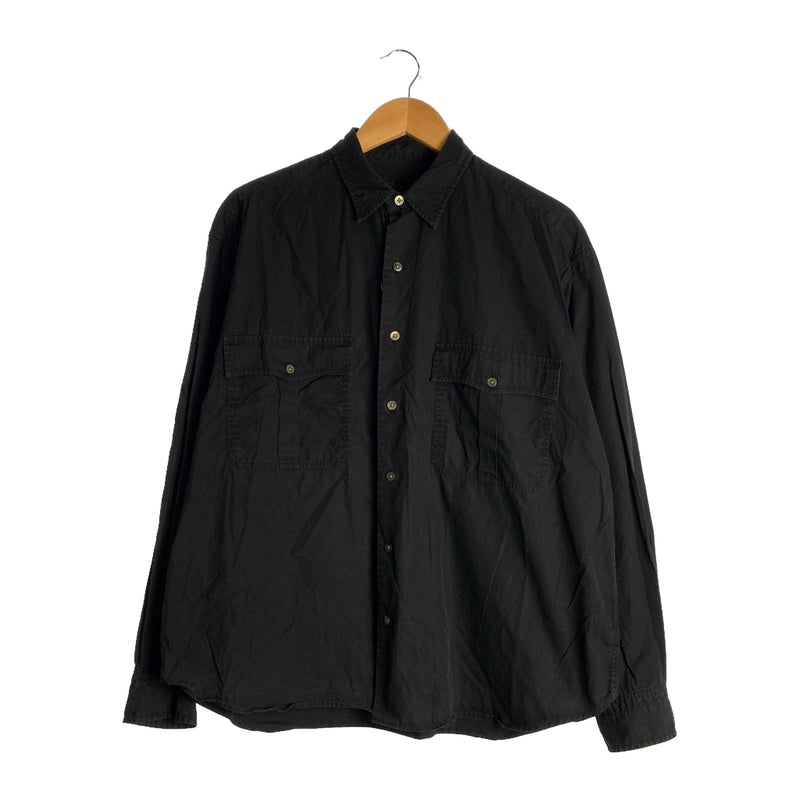 Porter Classic/LS Shirt/M/BLK/Cotton/Plain