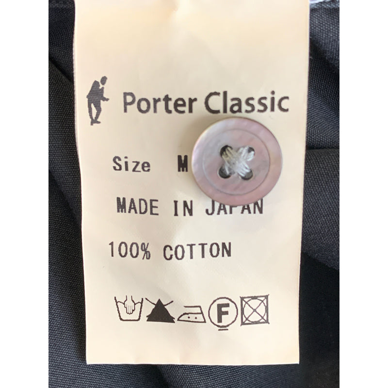 Porter Classic/LS Shirt/M/BLK/Cotton/Plain