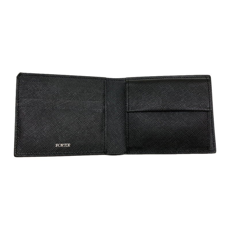 PORTER/Bifold Wallet/BLK/Leather/Plain/079-02933