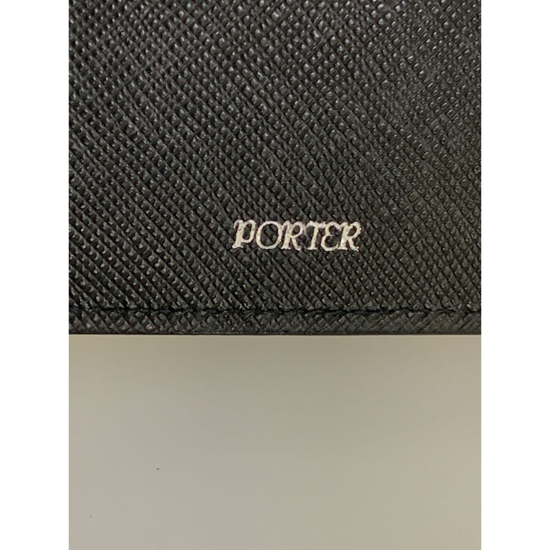 PORTER/Bifold Wallet/BLK/Leather/Plain/079-02933