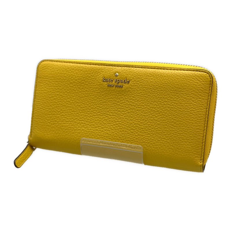 kate spade new york/Long Wallet/YEL/Leather