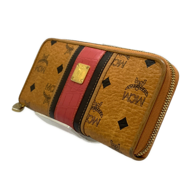 MCM/Long Wallet/CML/LeatherCamel/All Over Print