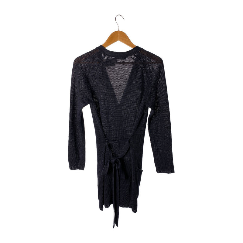 S Max Mara/Cardigan/M/NVY/Linen/Plain