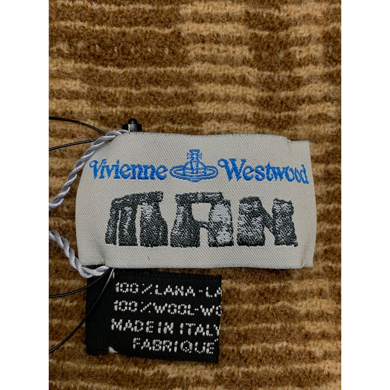 Vivienne Westwood MAN/Muffler Scarf/BEG/Wool/All Over Print