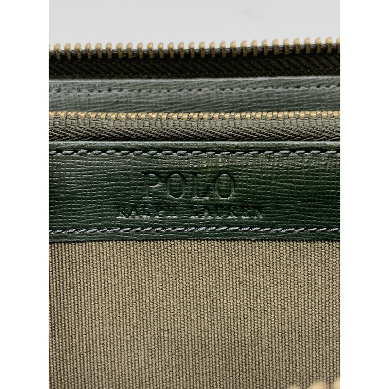 POLO RALPH LAUREN/Long Wallet/GRN/Leather/Plain