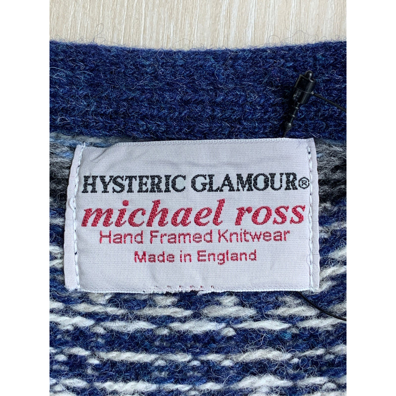 HYSTERIC GLAMOUR/Dress/FREE/NVY/Wool/All Over Print