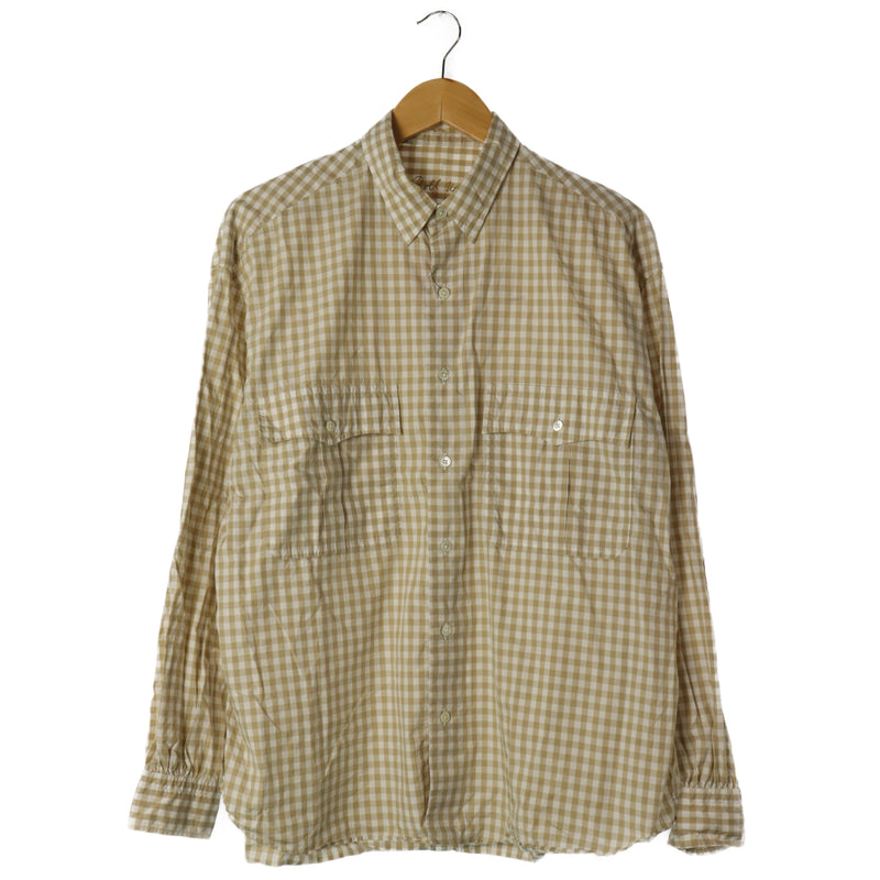 Porter Classic/LS Shirt/M/BEG/Cotton/Plaid