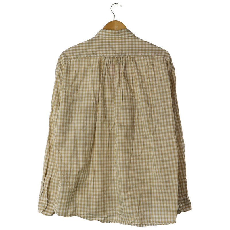 Porter Classic/LS Shirt/M/BEG/Cotton/Plaid