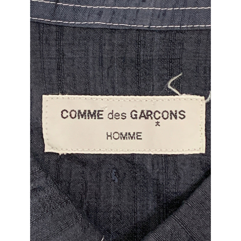COMME des GARCONS HOMME/SS Shirt/NVY/Silk/Plain