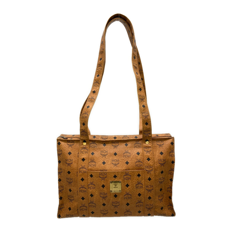 MCM/Tote Bag/BRW/Leather/All Over Print