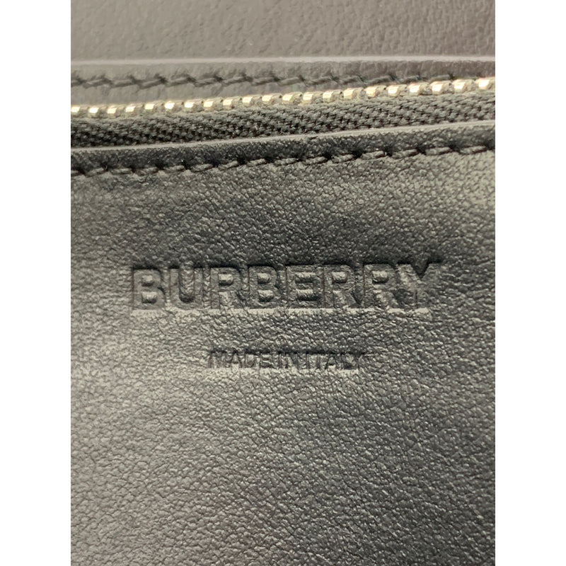 BURBERRY LONDON/Long Wallet/BLK/Leather/All Over Print