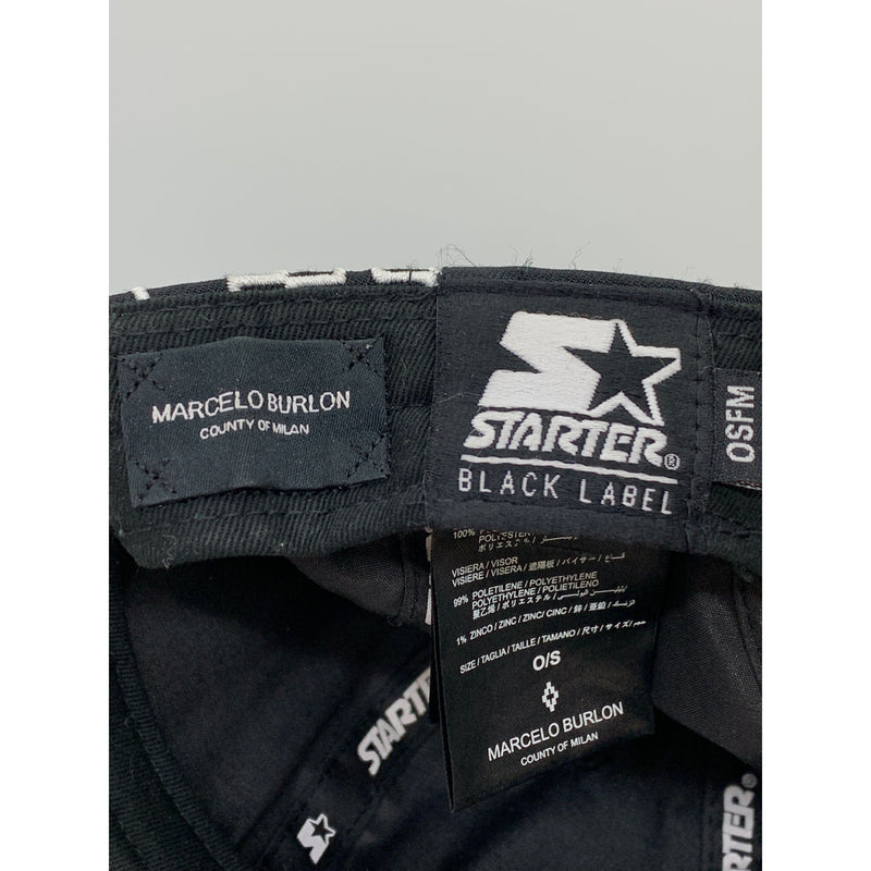 MARCELO BURLON COUNTY OF MILAN/Cap/BLK/Polyester