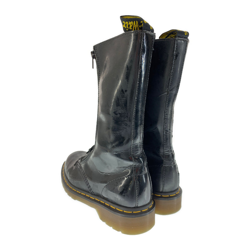 Dr.Martens/Long Boots/US8/BLK/Enamel/9733