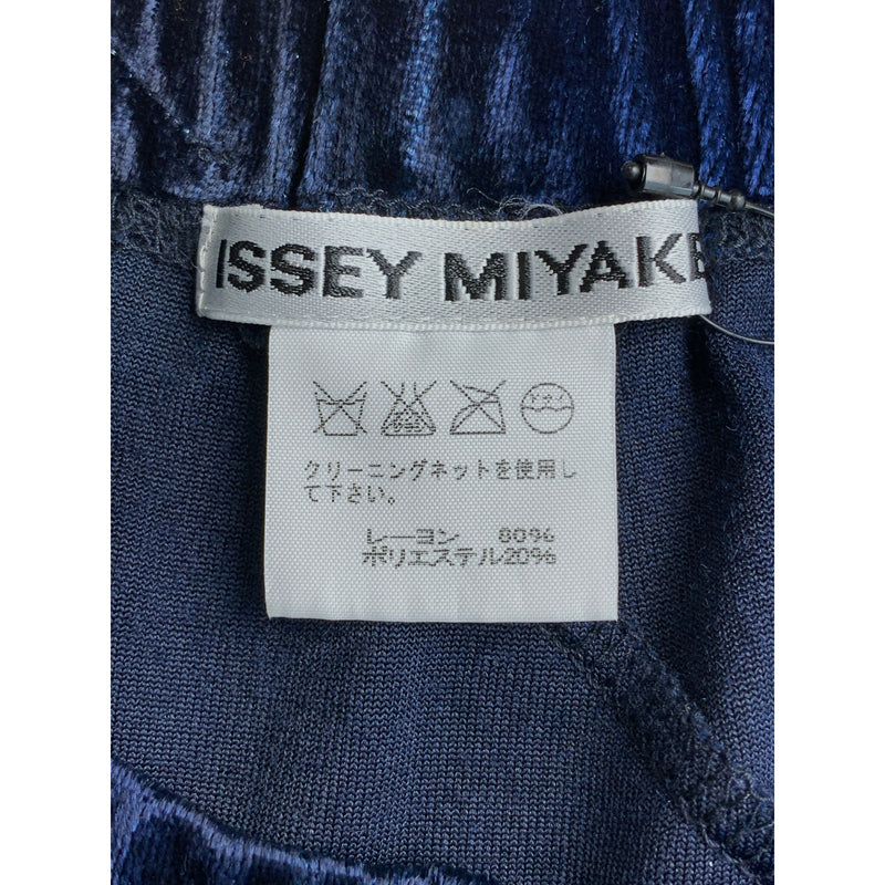 ISSEY MIYAKE/Long Skirt/3/BLU/Velour/Plain