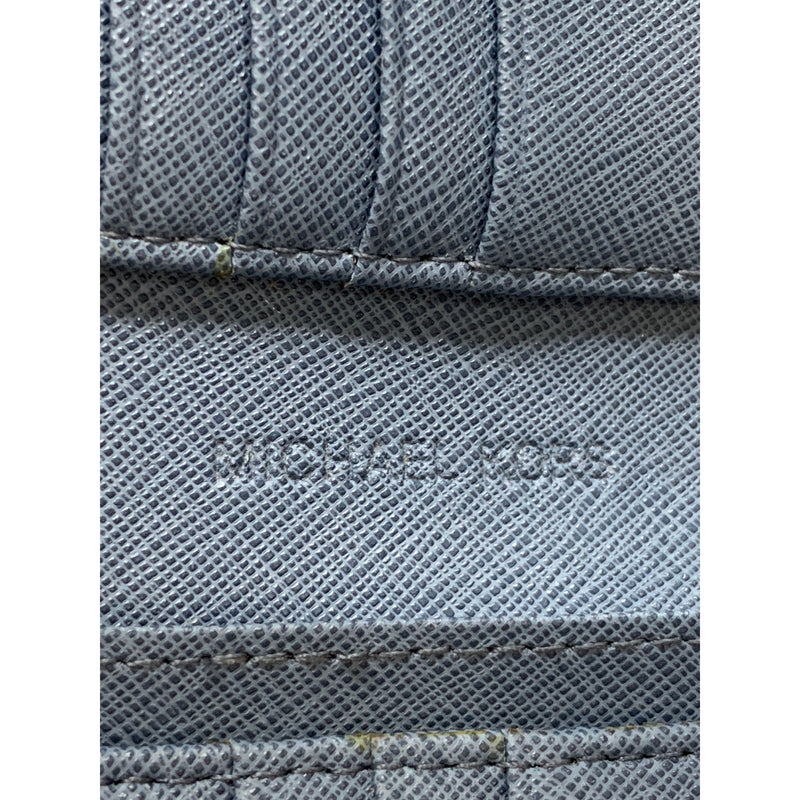 MICHAEL KORS/Long Wallet/BLU/Leather