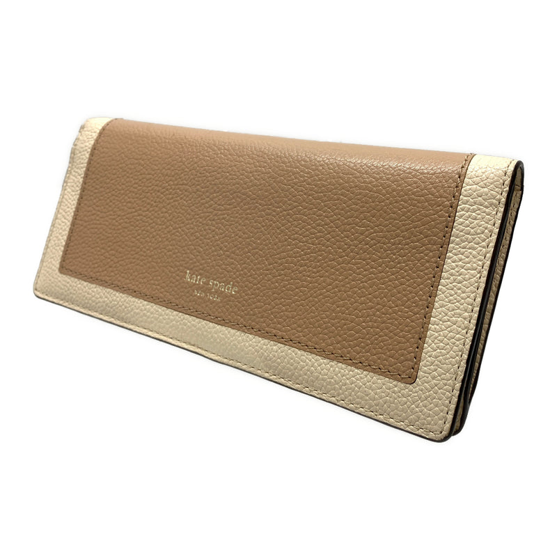 kate spade new york/Long Wallet/BEG/Leather/Plain