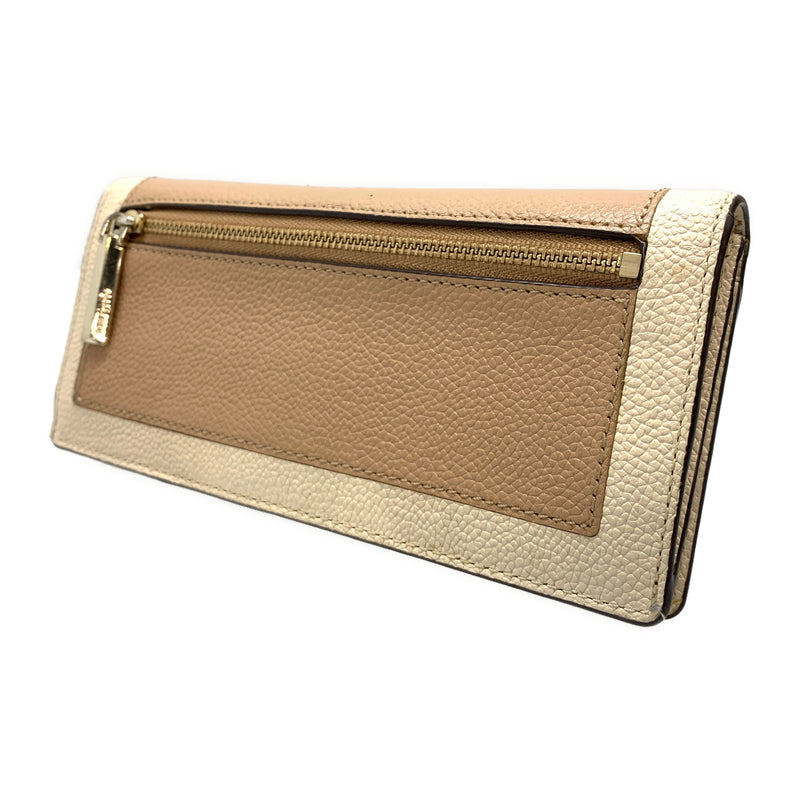 kate spade new york/Long Wallet/BEG/Leather/Plain