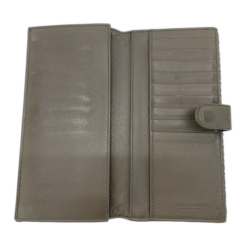 BOTTEGA VENETA/Long Wallet/GRY/Leather