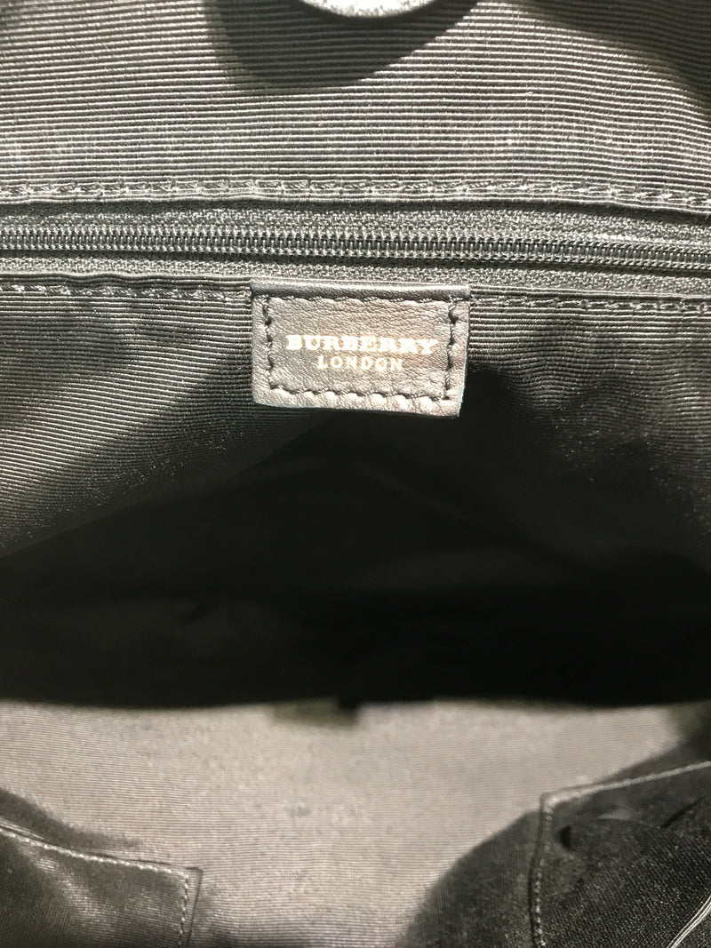 BURBERRY LONDON/Tote Bag/Leather/BLK