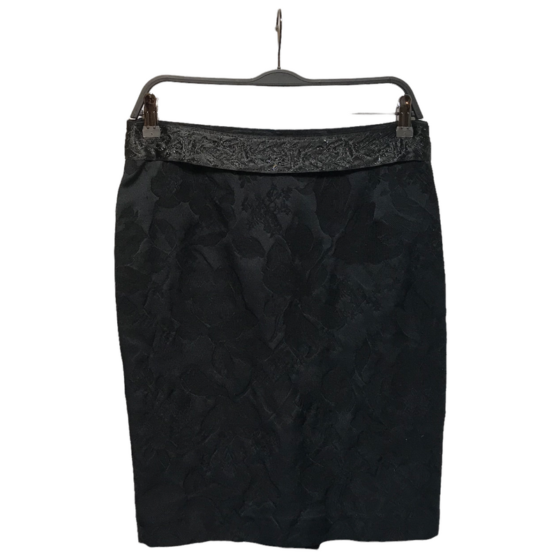 MIU MIU//Skirt/42/BLK/Polyester/Floral Pattern