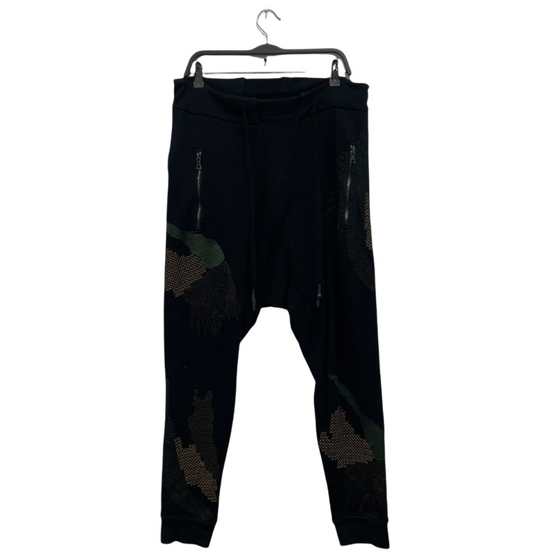 11 By Boris Bidjan Saberi/SWEATPANTS/Pants/M/BLK/Cotton/Graphic