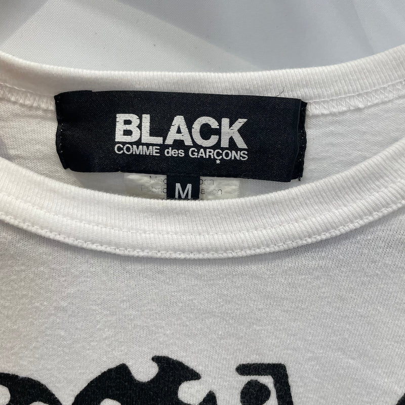 BLACK COMME DES GARCONS/T-Shirt/WHT/Cotton