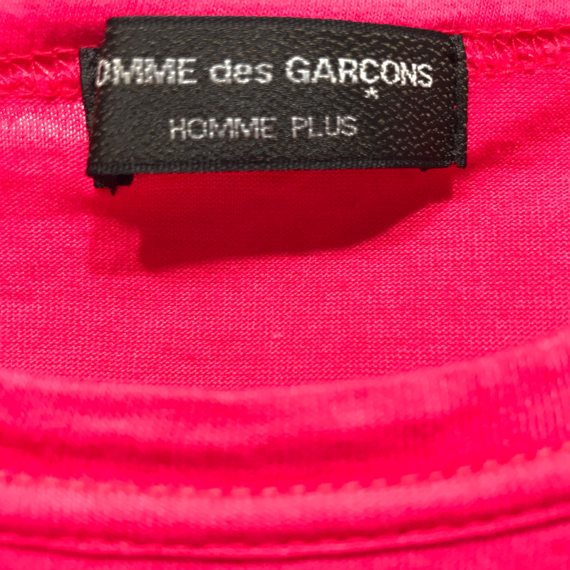 COMME des GARCONS HOMME PLUS/2000 ETE/T-Shirt/M/PNK/Cotton/Plain