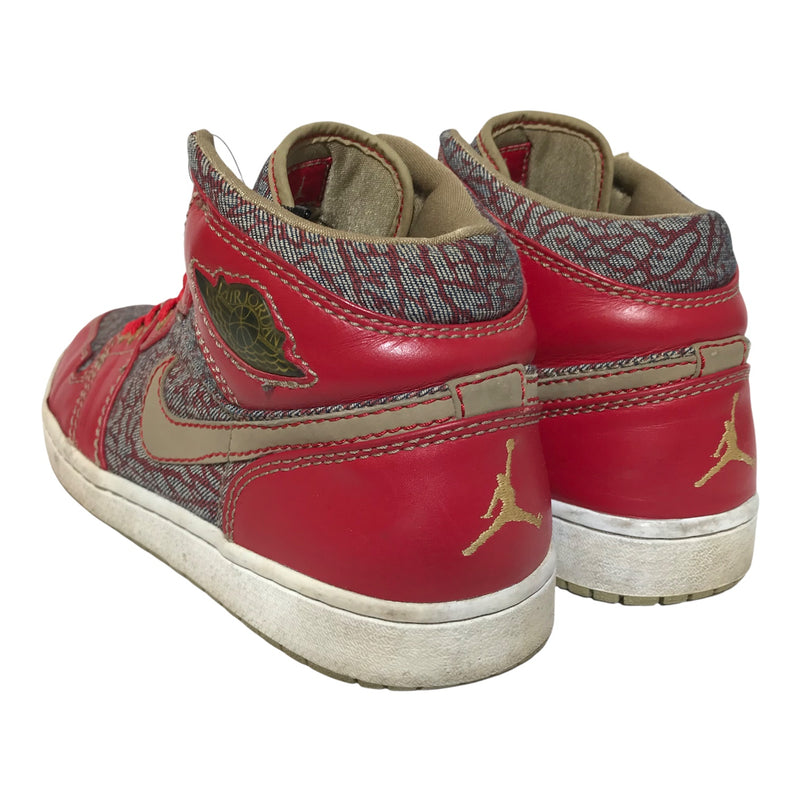 Jordan/1 RETRO LEVIS 2007/Hi-Sneakers/US12/RED/Denim/All Over Print