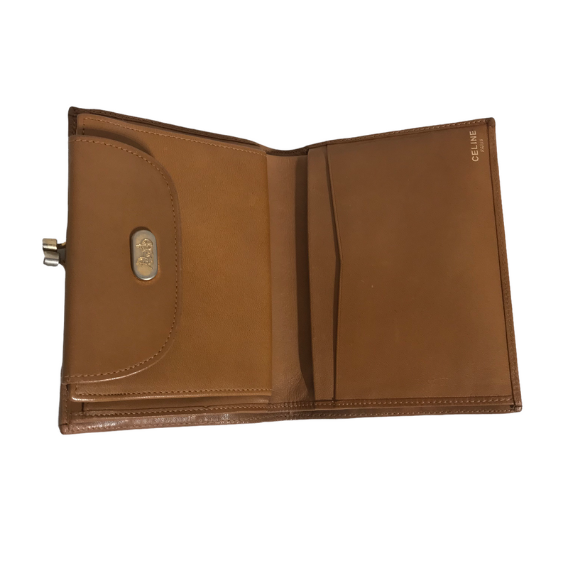 CELINE///Bifold Wallet/--/Monogram/Leather/BEG/