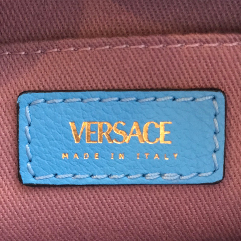 VERSACE///Bag/--/Plain/Leather/BLU