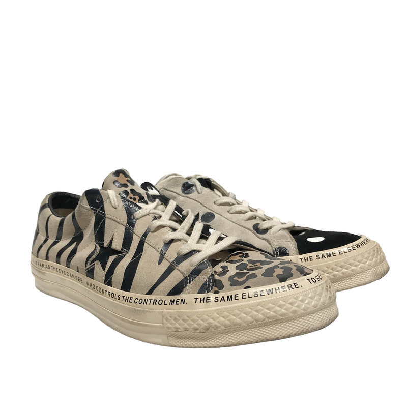 CONVERSE/CONVERSE X BRAIN DEAD/Low-Sneakers/US11/CRM/Others/Animal Pattern