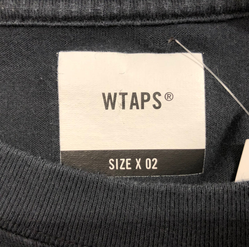 w)taps/LS T-Shirt/2/Cotton/BLK/Graphic