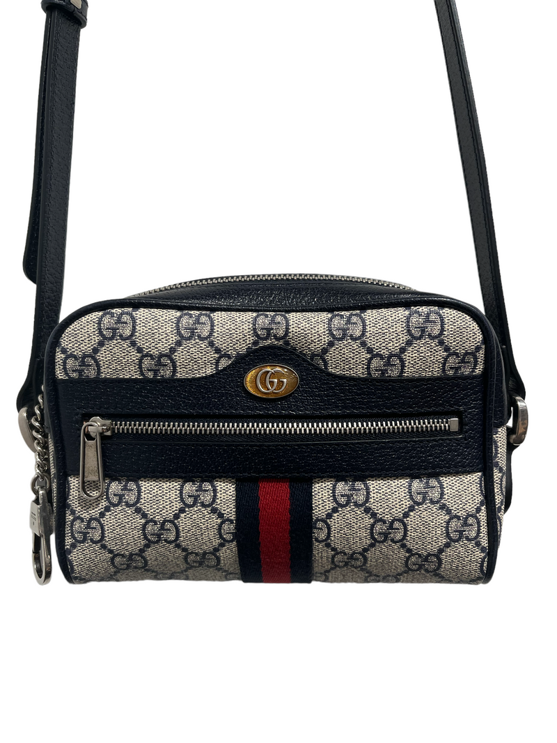 GUCCI/Cross Body Bag/S/All Over Print/NVY/[Ophidia mini bag blue