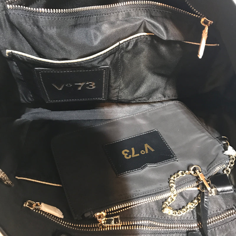 V73/Hand Bag/L/Stripe/Leather/MLT