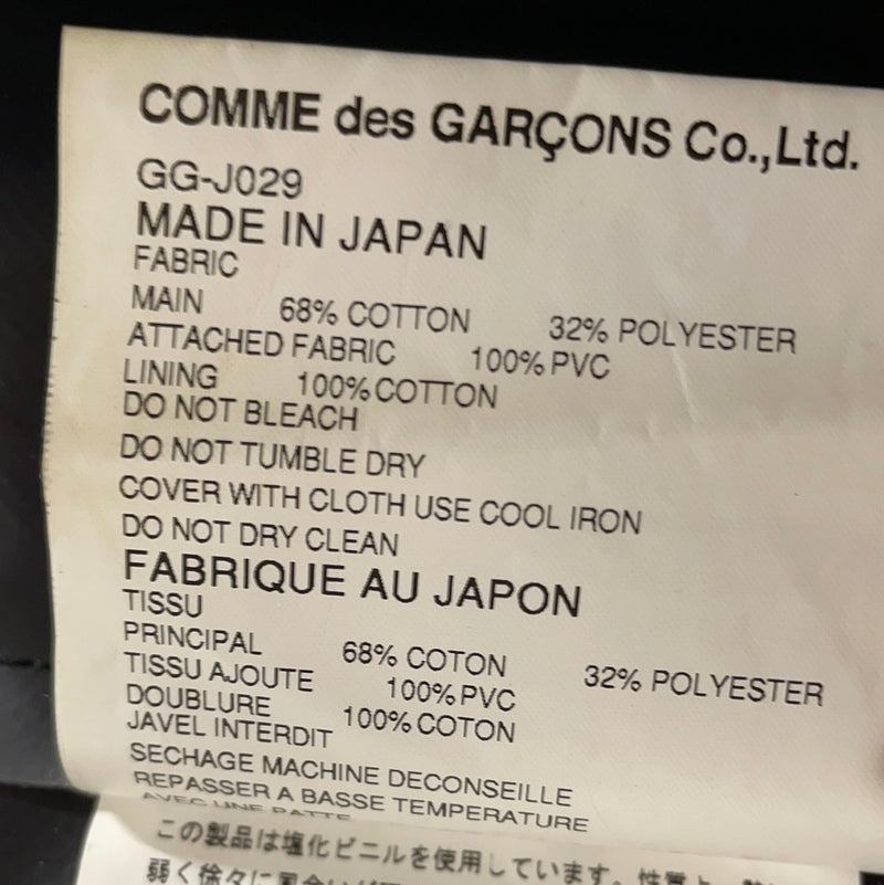COMME des GARCONS/Tailored Jkt/M/BLK/Cotton/Single Breasted