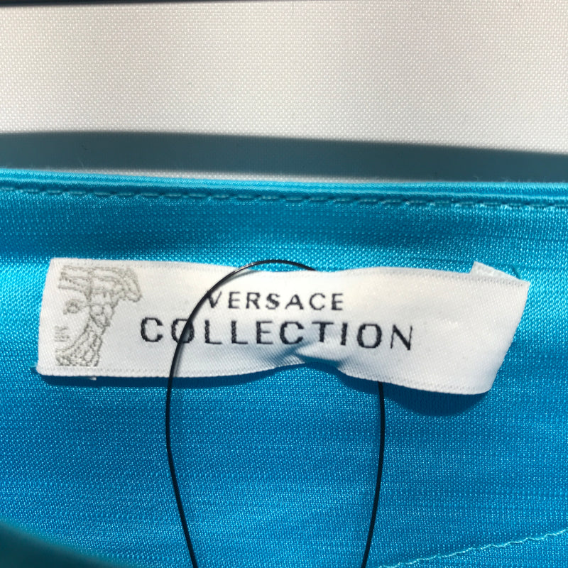 VERSACE//Skirt/48/BLU/Cotton/Plain